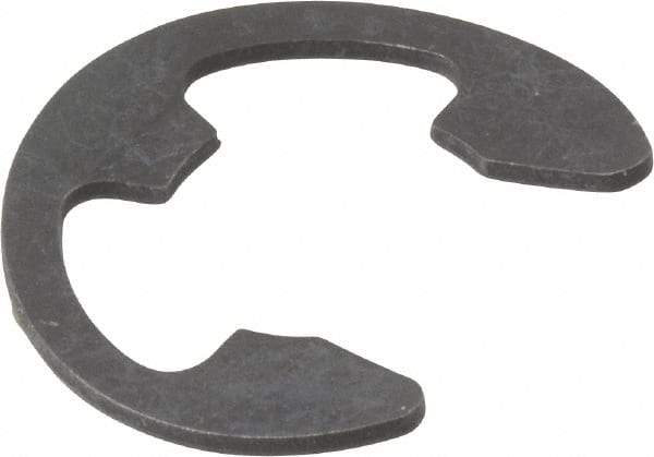 Rotor Clip - 0.485" Groove Diam, 5/8" Shaft Diam, Phosphate Steel, Bowed E Style External Retaining Rings - 0.077" Groove Width, 0.07" Groove Depth, 0.042" Ring Thickness, Grade 1060-1090 - Americas Industrial Supply