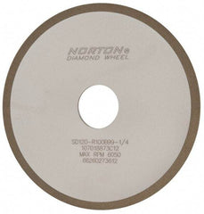 Norton - 6" Diam x 1-1/4" Hole x 1/8" Thick, 120 Grit Surface Grinding Wheel - Diamond, Type 1A1, Fine Grade, Resinoid Bond - Americas Industrial Supply