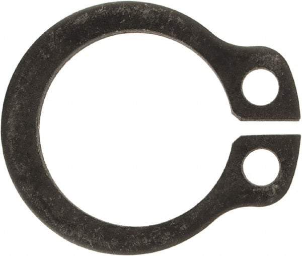 Rotor Clip - 9.6mm Groove Diam, 10mm Shaft Diam, Phosphate & Oil Steel, Snap External Retaining Rings - 1.1mm Groove Width, 0.2mm Groove Depth, 1mm Ring Thickness, Grade 1060-1090 - Americas Industrial Supply