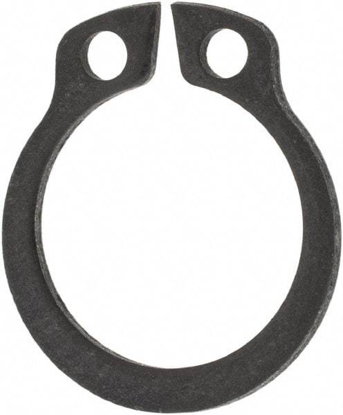 Rotor Clip - 11.5mm Groove Diam, 12mm Shaft Diam, Phosphate & Oil Steel, Snap External Retaining Rings - 1.1mm Groove Width, 0.25mm Groove Depth, 1mm Ring Thickness, Grade 1060-1090 - Americas Industrial Supply