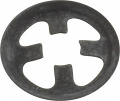 Rotor Clip - 1/8" Shaft Diam, Phosphate Steel, Self Locking External Retaining Rings - 0.01" Ring Thickness, Grade 1060-1090 - Americas Industrial Supply