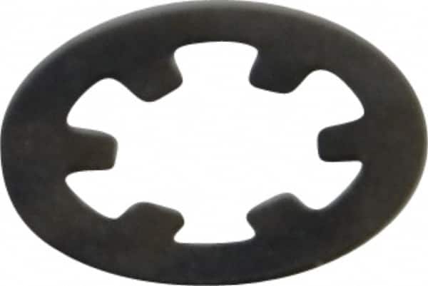 Rotor Clip - 3/16" Shaft Diam, Phosphate Steel, Self Locking External Retaining Rings - 0.01" Ring Thickness, Grade 1060-1090 - Americas Industrial Supply