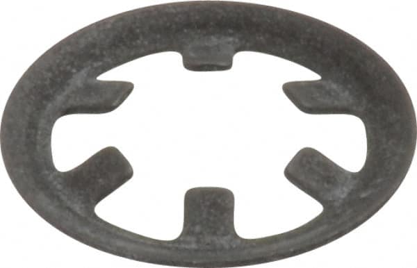 Rotor Clip - 1/4" Shaft Diam, Phosphate Steel, Self Locking External Retaining Rings - 0.015" Ring Thickness, Grade 1060-1090 - Americas Industrial Supply