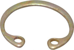 Rotor Clip - 0.015" Thick, Zinc Yellow Dichromate Finish, Steel Snap Internal Retaining Ring - 0.02" Groove Width, 0.009" Groove Depth, 0.33" Groove Diam, Grade 1060-1090 - Americas Industrial Supply
