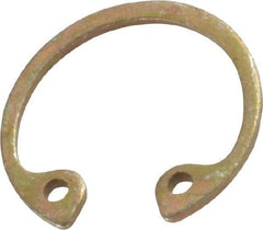 Rotor Clip - 0.035" Thick, Zinc Yellow Dichromate Finish, Steel Snap Internal Retaining Ring - 0.039" Groove Width, 0.017" Groove Depth, 0.596" Groove Diam, Grade 1060-1090 - Americas Industrial Supply
