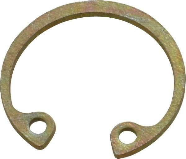 Rotor Clip - 0.035" Thick, Zinc Yellow Dichromate Finish, Steel Snap Internal Retaining Ring - 0.039" Groove Width, 0.02" Groove Depth, 0.665" Groove Diam, Grade 1060-1090 - Americas Industrial Supply