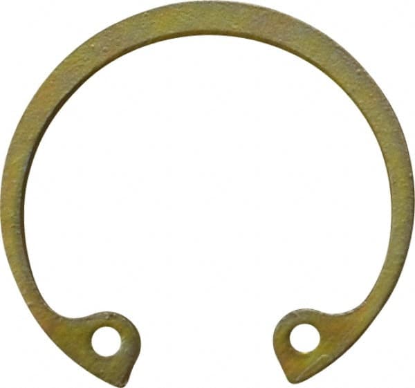Rotor Clip - 0.042" Thick, Zinc Yellow Dichromate Finish, Steel Snap Internal Retaining Ring - 0.046" Groove Width, 0.028" Groove Depth, 0.931" Groove Diam, Grade 1060-1090 - Americas Industrial Supply