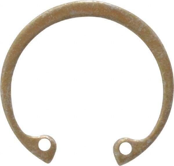 Rotor Clip - 0.05" Thick, Zinc Yellow Dichromate Finish, Steel Snap Internal Retaining Ring - 0.056" Groove Width, 0.036" Groove Depth, 1.197" Groove Diam, Grade 1060-1090 - Americas Industrial Supply
