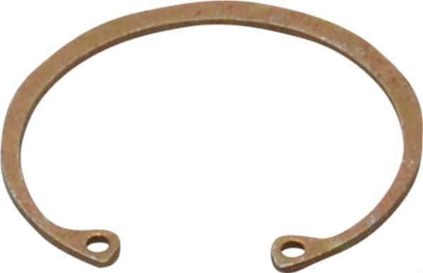 Rotor Clip - 0.05" Thick, Zinc Yellow Dichromate Finish, Steel Snap Internal Retaining Ring - 0.056" Groove Width, 0.047" Groove Depth, 1.594" Groove Diam, Grade 1060-1090 - Americas Industrial Supply