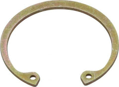 Rotor Clip - 0.062" Thick, Zinc Yellow Dichromate Finish, Steel Snap Internal Retaining Ring - 0.068" Groove Width, 0.05" Groove Depth, 1.725" Groove Diam, Grade 1060-1090 - Americas Industrial Supply