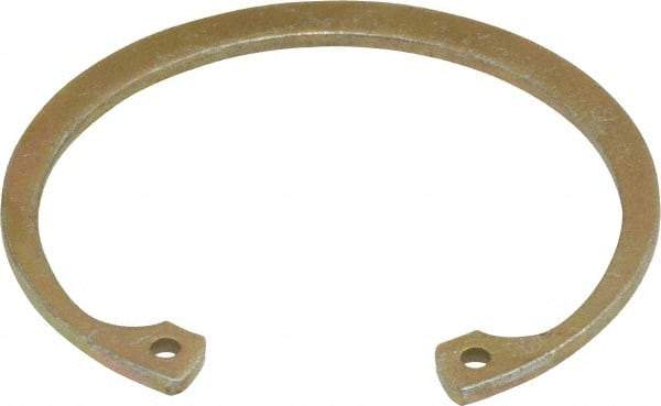 Rotor Clip - 0.062" Thick, Zinc Yellow Dichromate Finish, Steel Snap Internal Retaining Ring - 0.068" Groove Width, 0.054" Groove Depth, 1.858" Groove Diam, Grade 1060-1090 - Americas Industrial Supply