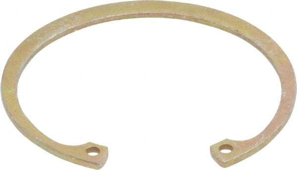 Rotor Clip - 0.062" Thick, Zinc Yellow Dichromate Finish, Steel Snap Internal Retaining Ring - 0.068" Groove Width, 0.061" Groove Depth, 2.122" Groove Diam, Grade 1060-1090 - Americas Industrial Supply