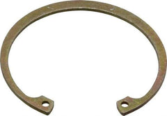 Rotor Clip - 0.078" Thick, Zinc Yellow Dichromate Finish, Steel Snap Internal Retaining Ring - 0.086" Groove Width, 0.074" Groove Depth, 2.648" Groove Diam, Grade 1060-1090 - Americas Industrial Supply