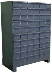 Durham - 60 Bin Drawer Cabinet System - 17-1/4 Inch Overall Depth x 48 Inch Overall Height, Gray Steel Bins - Americas Industrial Supply
