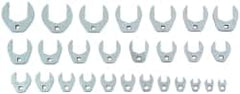 Proto - 27 Piece 3/8" Drive Open End Crowfoot Wrench Set - 3/8 to 2" - Americas Industrial Supply
