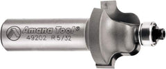 Amana Tool - 1" Cut Diam, 5/8" Length of Cut, 2 Flute Roman Ogee Edge Profile Router Bit - Carbide-Tipped, 1/2" Shank Diam, 2-1/2" OAL, Uncoated - Americas Industrial Supply