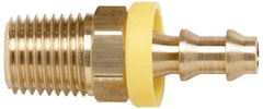 Coilhose Pneumatics - 1/2" ID 1/2 NPT Barbed Push On Male Connector - Brass - Americas Industrial Supply