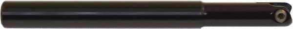 Millstar - 10mm Cut Diam, 75mm Max Depth of Cut, 10mm Shank Diam, 100mm OAL, Indexable Ball Nose End Mill - Straight Shank, CYF Toolholder, BDS, TO, HF Insert - Americas Industrial Supply