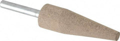 Cratex - 3/4" Head Diam x 2-1/2" Thickness, A1, Cone End, Aluminum Oxide Mounted Point - Medium Grade, 80 Grit, 13,120 RPM - Americas Industrial Supply