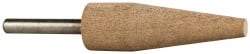 Cratex - 3/4" Head Diam x 2-1/2" Thickness, A1, Cone End, Aluminum Oxide Mounted Point - Fine Grade, 120 Grit, 13,120 RPM - Americas Industrial Supply