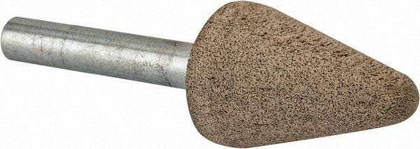 Cratex - 3/4" Head Diam x 1-1/8" Thickness, A5, Tree End, Aluminum Oxide Mounted Point - Medium Grade, 80 Grit, 27,000 RPM - Americas Industrial Supply