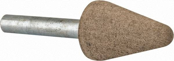 Cratex - 3/4" Head Diam x 1-1/8" Thickness, A5, Tree End, Aluminum Oxide Mounted Point - Fine Grade, 120 Grit, 27,000 RPM - Americas Industrial Supply