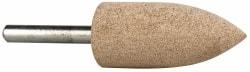 Cratex - 7/8" Head Diam x 2" Thickness, A11, Pointed Tree End, Aluminum Oxide Mounted Point - Medium Grade, 80 Grit, 12,000 RPM - Americas Industrial Supply
