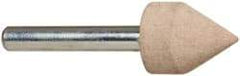 Cratex - 11/16" Head Diam x 7/8" Thickness, A14, Pointed Cylinder End, Aluminum Oxide Mounted Point - Fine Grade, 120 Grit, 30,750 RPM - Americas Industrial Supply
