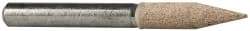 Cratex - 1/4" Head Diam x 1-1/16" Thickness, A15, Pointed Cylinder End, Aluminum Oxide Mounted Point - Medium Grade, 80 Grit, 34,500 RPM - Americas Industrial Supply
