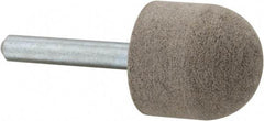 Cratex - 1" Head Diam x 1" Thickness, A21, Ball Nose End, Aluminum Oxide Mounted Point - Medium Grade, 80 Grit, 21,000 RPM - Americas Industrial Supply