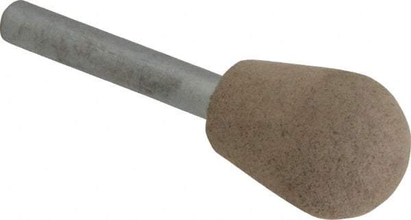Cratex - 3/4" Head Diam x 1" Thickness, A23, Inverted Cone Radius End, Aluminum Oxide Mounted Point - Medium Grade, 80 Grit, 24,370 RPM - Americas Industrial Supply