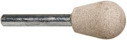 Cratex - 3/4" Head Diam x 1" Thickness, A23, Inverted Cone Radius End, Aluminum Oxide Mounted Point - Fine Grade, 120 Grit, 24,370 RPM - Americas Industrial Supply