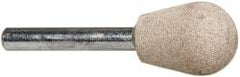 Cratex - 3/4" Head Diam x 1" Thickness, A23, Inverted Cone Radius End, Aluminum Oxide Mounted Point - Fine Grade, 120 Grit, 24,370 RPM - Americas Industrial Supply