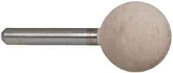 Cratex - 1" Head Diam x 1" Thickness, A25, Ball End, Aluminum Oxide Mounted Point - Fine Grade, 120 Grit, 22,120 RPM - Americas Industrial Supply