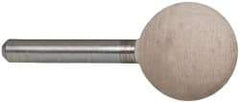 Cratex - 1" Head Diam x 1" Thickness, A25, Ball End, Aluminum Oxide Mounted Point - Fine Grade, 120 Grit, 22,120 RPM - Americas Industrial Supply