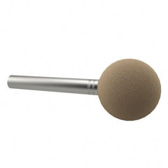 Cratex - 5/8" Head Diam x 5/8" Thickness, A26, Ball End, Aluminum Oxide Mounted Point - Fine Grade, 120 Grit, 35,250 RPM - Americas Industrial Supply