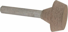 Cratex - 1" Head Diam x 3/8" Thickness, A35, Flat Cone End, Aluminum Oxide Mounted Point - Fine Grade, 120 Grit, 31,500 RPM - Americas Industrial Supply
