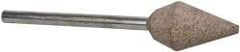 Cratex - 7/16" Head Diam x 3/4" Thickness, B51, Flame End, Aluminum Oxide Mounted Point - Medium Grade, 80 Grit, 21,000 RPM - Americas Industrial Supply