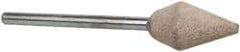 Cratex - 7/16" Head Diam x 3/4" Thickness, B51, Flame End, Aluminum Oxide Mounted Point - Fine Grade, 120 Grit, 21,000 RPM - Americas Industrial Supply