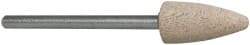 Cratex - 3/8" Head Diam x 3/4" Thickness, B52, Pointed End, Aluminum Oxide Mounted Point - Fine Grade, 120 Grit, 21,000 RPM - Americas Industrial Supply