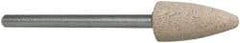 Cratex - 3/8" Head Diam x 3/4" Thickness, B52, Pointed End, Aluminum Oxide Mounted Point - Fine Grade, 120 Grit, 21,000 RPM - Americas Industrial Supply