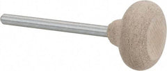 Cratex - 3/4" Head Diam x 5/16" Thickness, B61, Wheel Radius Edge End, Aluminum Oxide Mounted Point - Fine Grade, 120 Grit, 17,400 RPM - Americas Industrial Supply