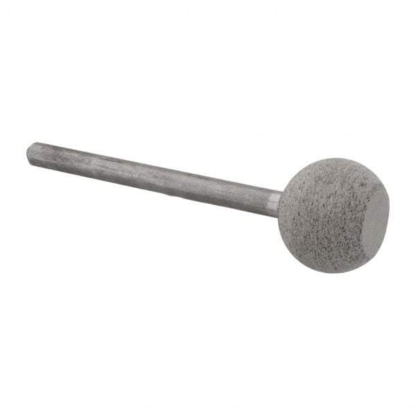 Cratex - 1/2" Head Diam x 3/8" Thickness, B62, Wheel Radius Edge End, Aluminum Oxide Mounted Point - Medium Grade, 80 Grit, 19,500 RPM - Americas Industrial Supply