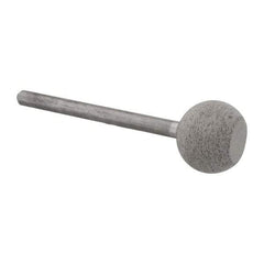 Cratex - 1/2" Head Diam x 3/8" Thickness, B62, Wheel Radius Edge End, Aluminum Oxide Mounted Point - Medium Grade, 80 Grit, 19,500 RPM - Americas Industrial Supply