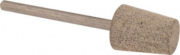 Cratex - 1/2" Head Diam x 5/8" Thickness, B91, Flat Cone End, Aluminum Oxide Mounted Point - Medium Grade, 80 Grit, 16,870 RPM - Americas Industrial Supply