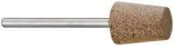 Cratex - 1/2" Head Diam x 5/8" Thickness, B91, Flat Cone End, Aluminum Oxide Mounted Point - Fine Grade, 120 Grit, 16,870 RPM - Americas Industrial Supply
