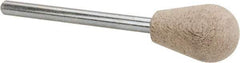 Cratex - 7/16" Head Diam x 11/16" Thickness, B111, Inverted Cone Radius End, Aluminum Oxide Mounted Point - Fine Grade, 120 Grit, 17,620 RPM - Americas Industrial Supply