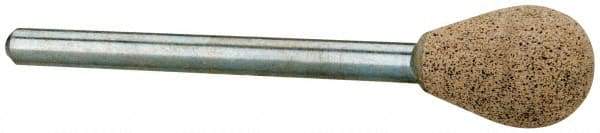 Cratex - 3/8" Head Diam x 1/2" Thickness, B112, Inverted Cone Radius End, Aluminum Oxide Mounted Point - Medium Grade, 80 Grit, 21,000 RPM - Americas Industrial Supply