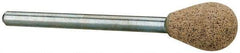 Cratex - 3/8" Head Diam x 1/2" Thickness, B112, Inverted Cone Radius End, Aluminum Oxide Mounted Point - Medium Grade, 80 Grit, 21,000 RPM - Americas Industrial Supply
