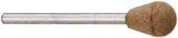 Cratex - 3/8" Head Diam x 1/2" Thickness, B112, Inverted Cone Radius End, Aluminum Oxide Mounted Point - Fine Grade, 120 Grit, 21,000 RPM - Americas Industrial Supply